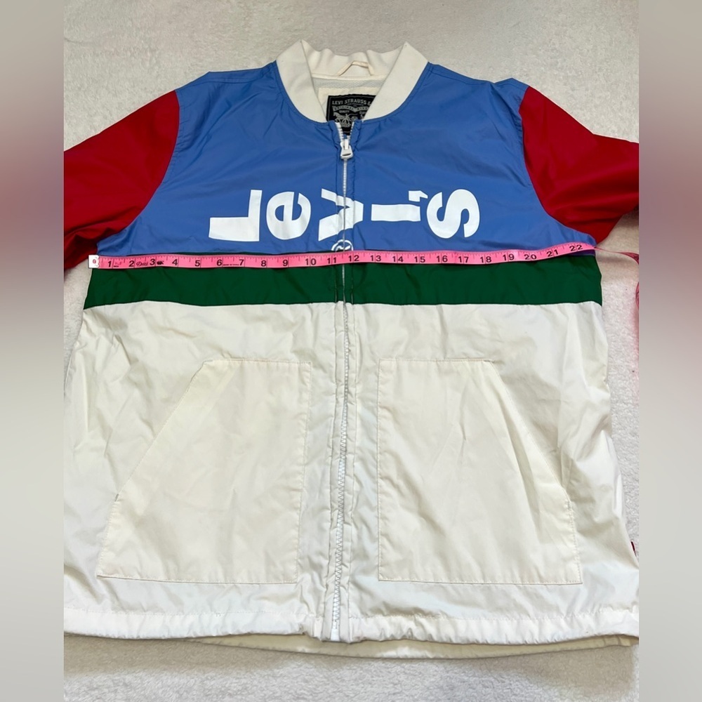 Levi's Retro Varsity Bomber Zip-Up Windbreaker Jacket - Large - Picture 3 of 14